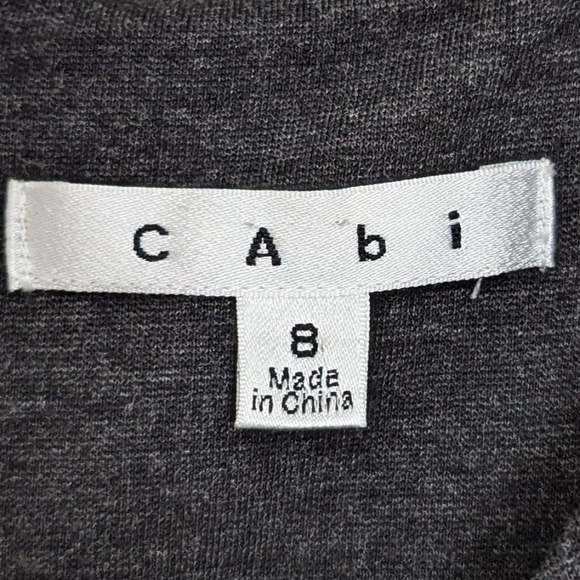 Cabi Blouse 508 The Glitz Shell Charcoal Gray Beaded Rhinestone Size 8 Sleeveles - Picture 5 of 8